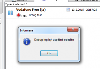 Debug log odeslán