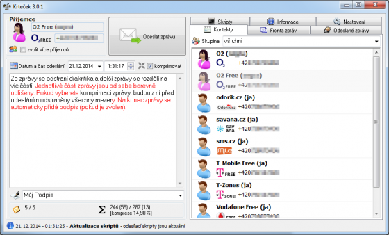 Hlavní okno Krtečka